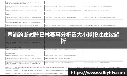 塞浦路斯对阵巴林赛事分析及大小球投注建议解析
